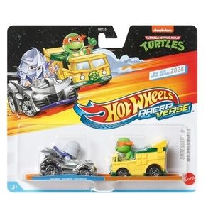 Hot Wheels Racer Verse 2-Pack TMNT Shredder & Michelangelo - BRAND NEW!